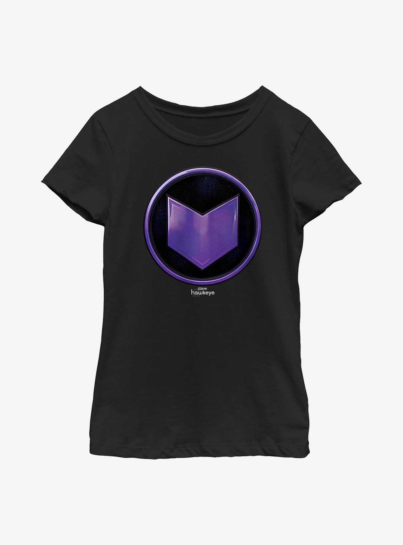 Marvel Hawkeye Arrow Badge Youth Girls T-Shirt, WHITE, hi-res