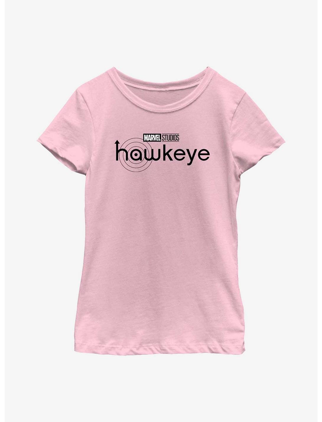 Marvel Hawkeye Black Logo Youth Girls T-Shirt, PINK, hi-res