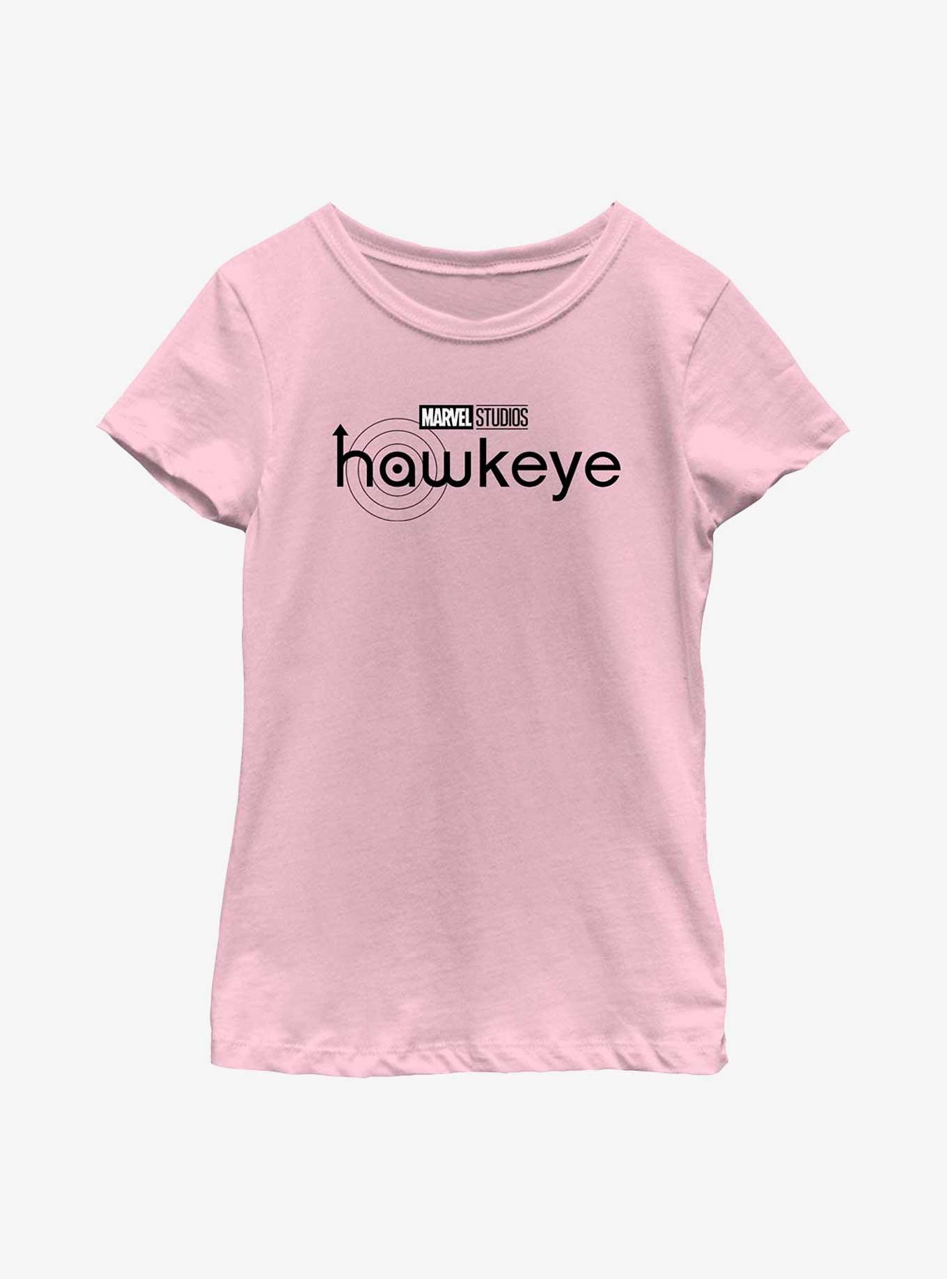 Marvel Hawkeye Black Logo Youth Girls T-Shirt, PINK, hi-res