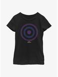 Marvel Hawkeye Bullseye Icon Youth Girls T-Shirt, BLACK, hi-res
