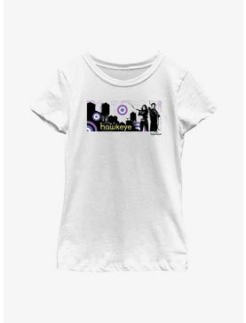 Marvel Hawkeye City Stencil Graphic Youth Girls T-Shirt, , hi-res