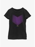 Marvel Hawkeye Halftone Logo Youth Girls T-Shirt, BLACK, hi-res