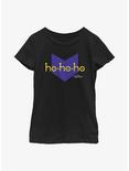 Marvel Hawkeye Ho Ho Ho Logo Youth Girls T-Shirt, BLACK, hi-res