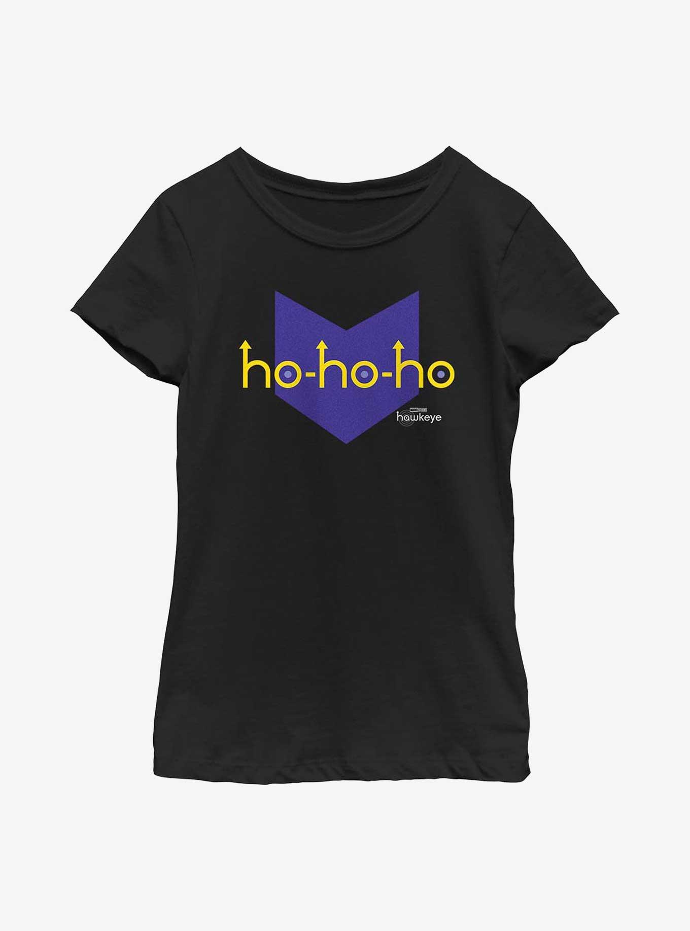 Marvel Hawkeye Ho Ho Ho Logo Youth Girls T-Shirt, , hi-res