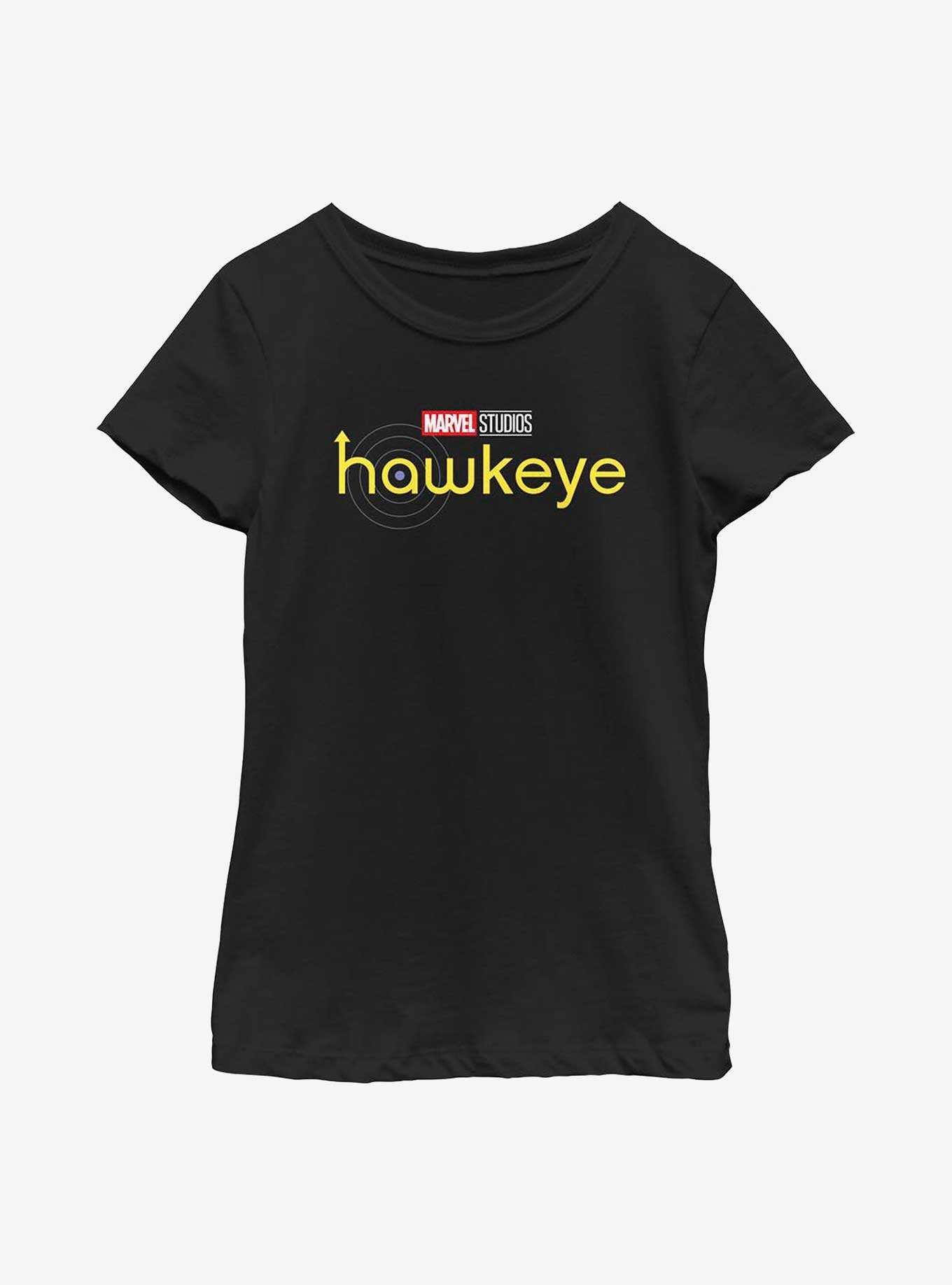 Marvel Hawkeye Logo Yellow Youth Girls T-Shirt, , hi-res