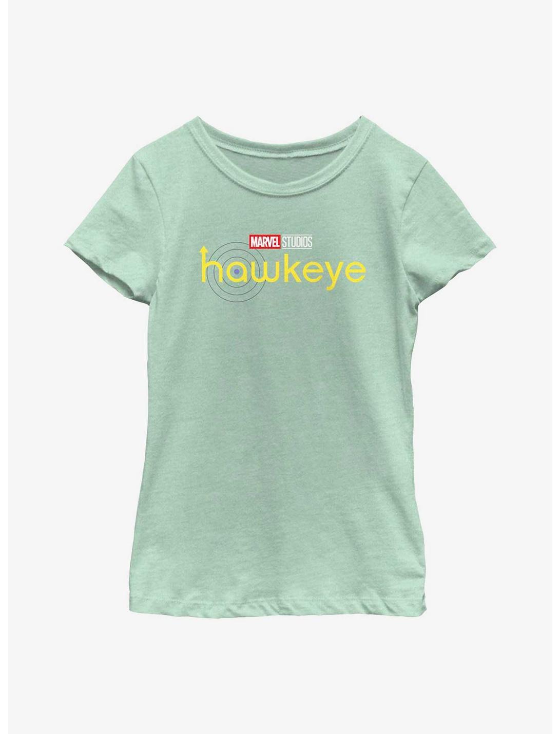 Marvel Hawkeye Logo Yellow Youth Girls T-Shirt, MINT, hi-res
