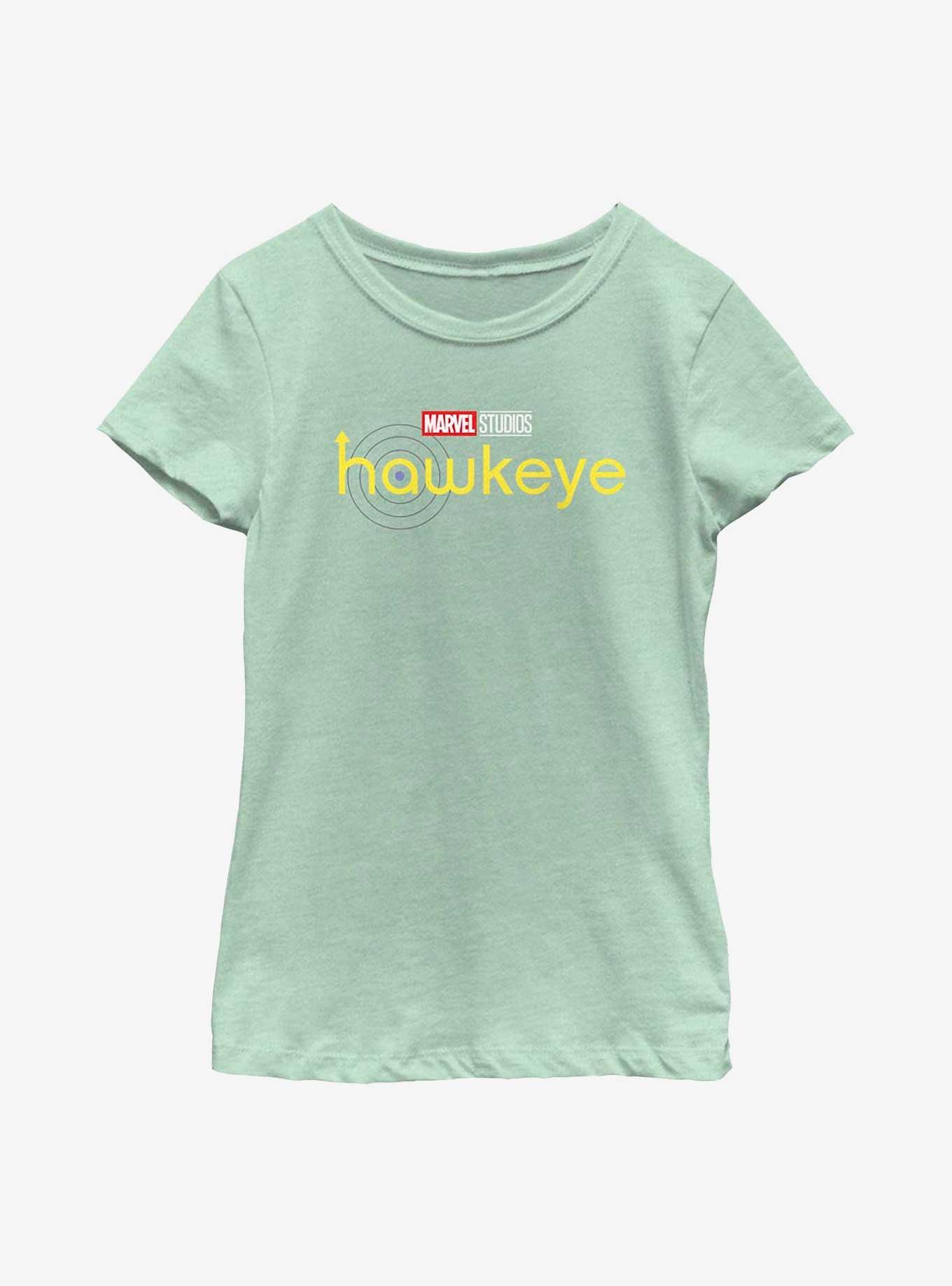 Marvel Hawkeye Logo Yellow Youth Girls T-Shirt, , hi-res