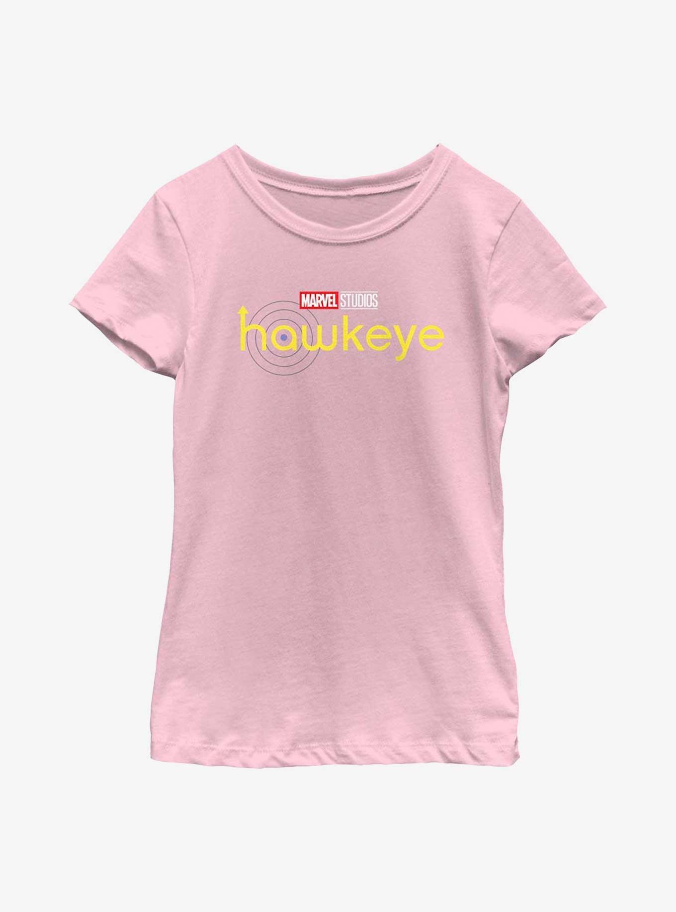 Plus Size Marvel Hawkeye Logo Yellow Youth Girls T-Shirt, PINK, hi-res