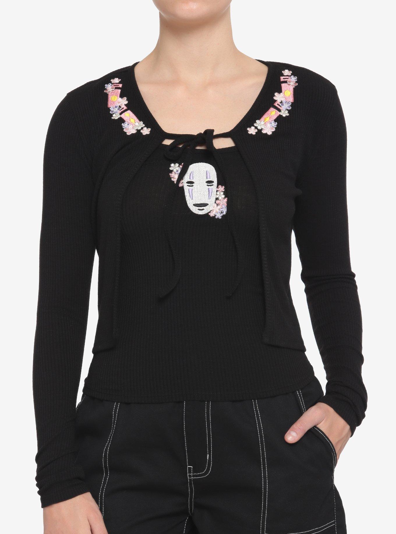 Her Universe Studio Ghibli Spirited Away No-Face Tie-Front Cami & Cardigan Set, MULTI, hi-res