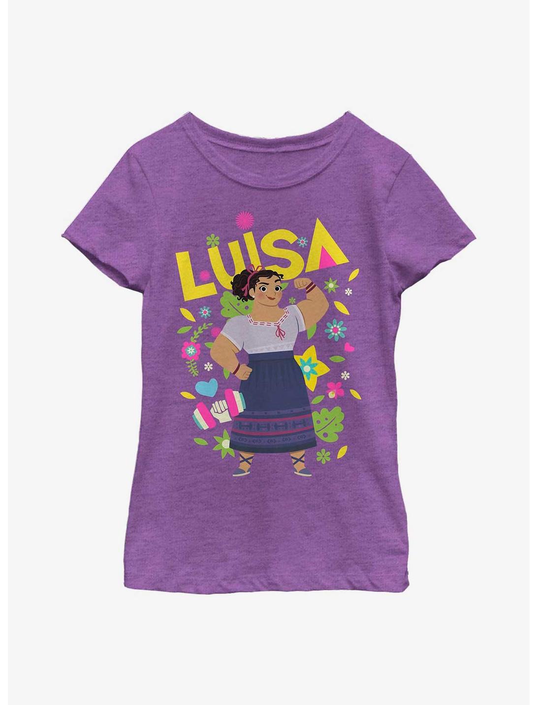 Disney Encanto Cutout Luisa Youth Girls T-Shirt, PURPLE BERRY, hi-res