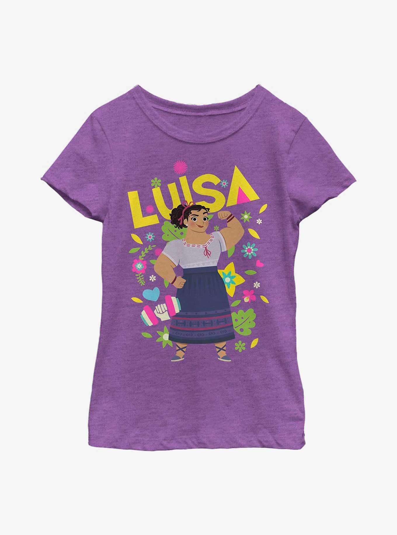 Disney Encanto Cutout Luisa Youth Girls T-Shirt, PURPLE BERRY, hi-res