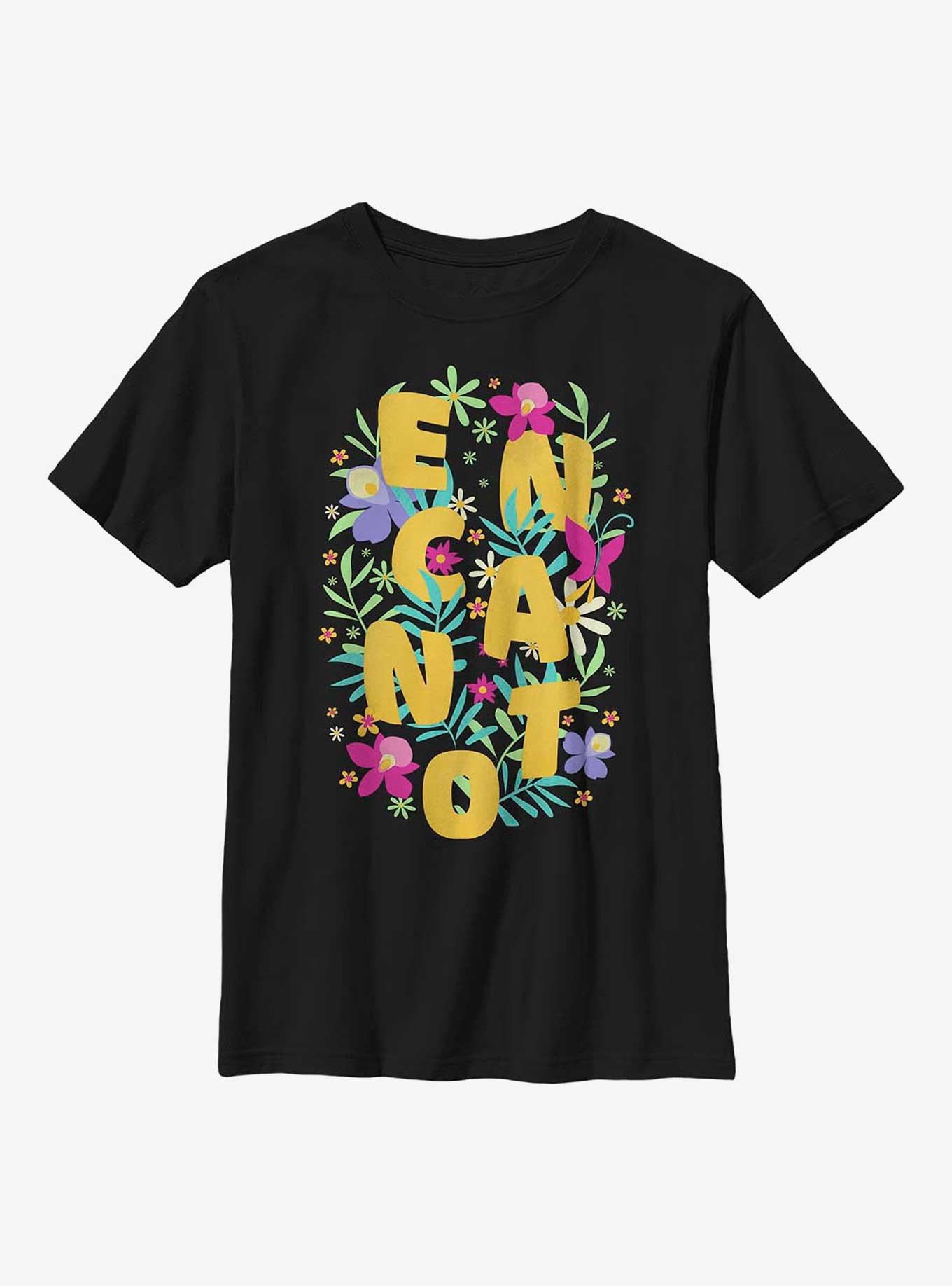 Disney Encanto Flower Arrangement Youth T-Shirt, BLACK, hi-res