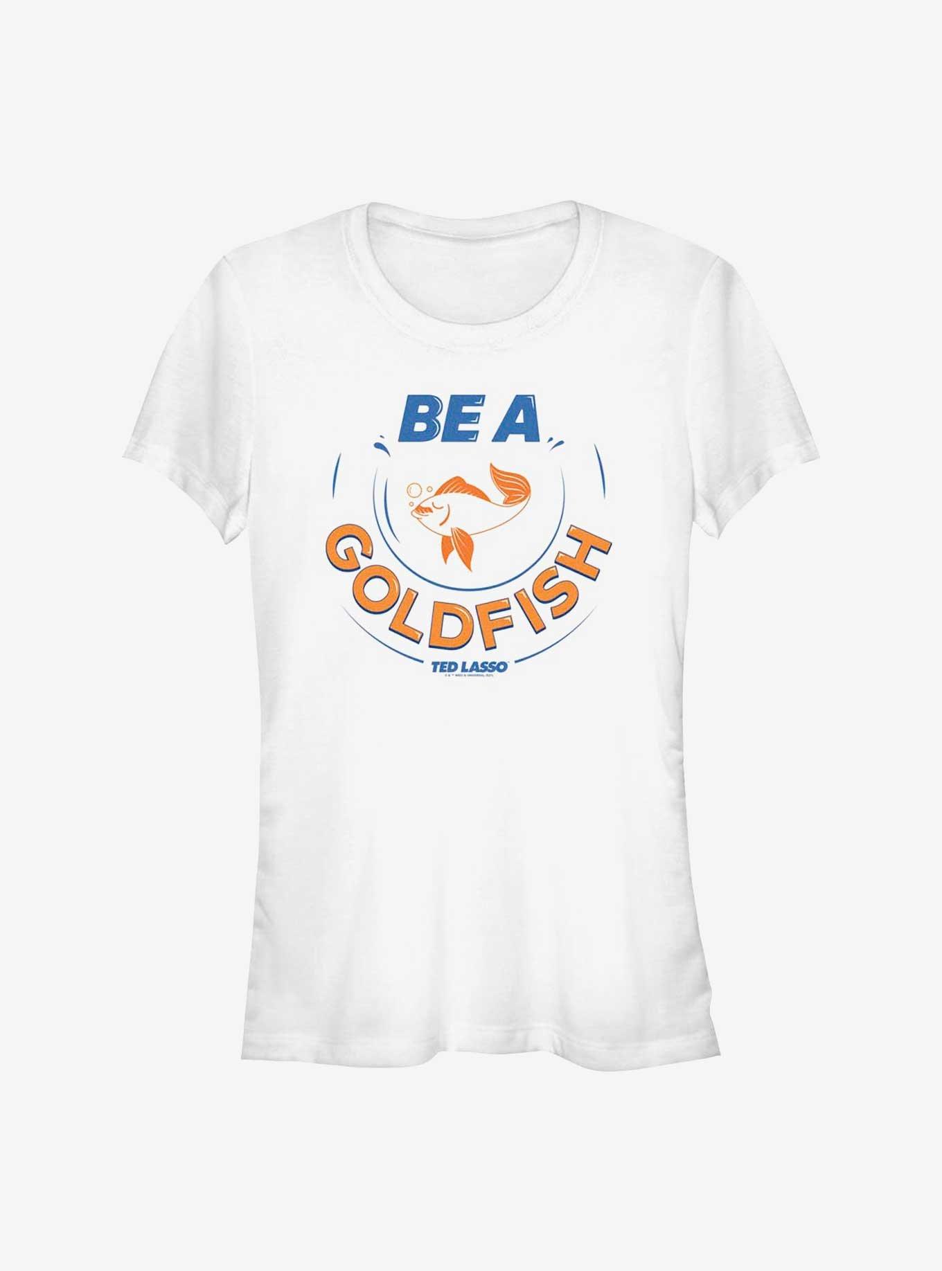 Ted Lasso Be A Goldfish Alt Girls T-Shirt, WHITE, hi-res