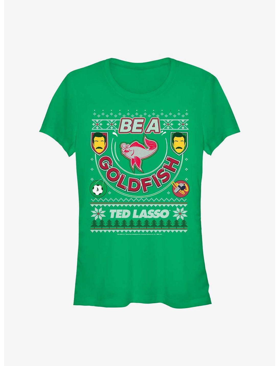 Ted Lasso Be A Goldfish Ugly Sweater Girls T-Shirt, KELLY, hi-res