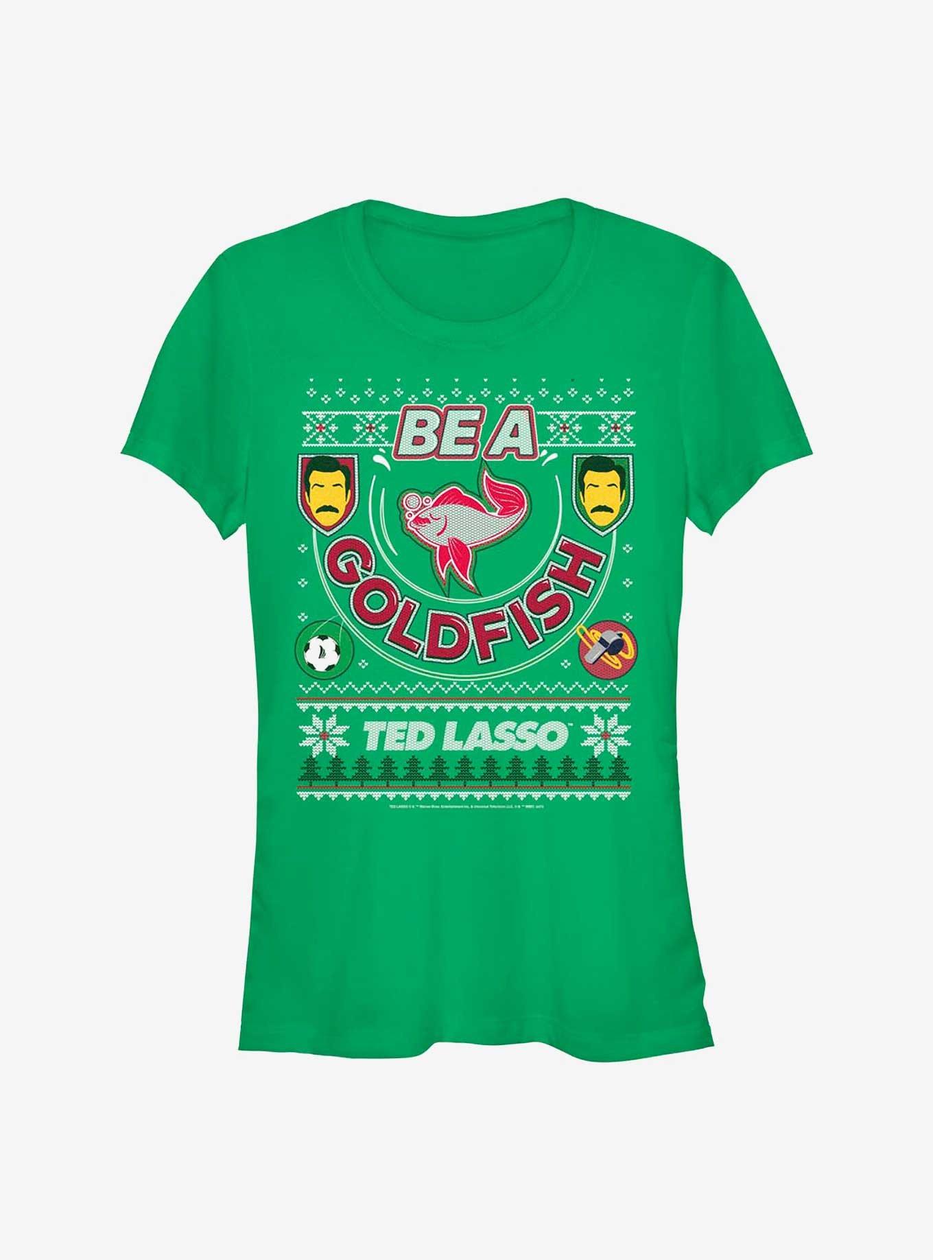 Ted Lasso Be A Goldfish Ugly Sweater Girls T-Shirt, KELLY, hi-res