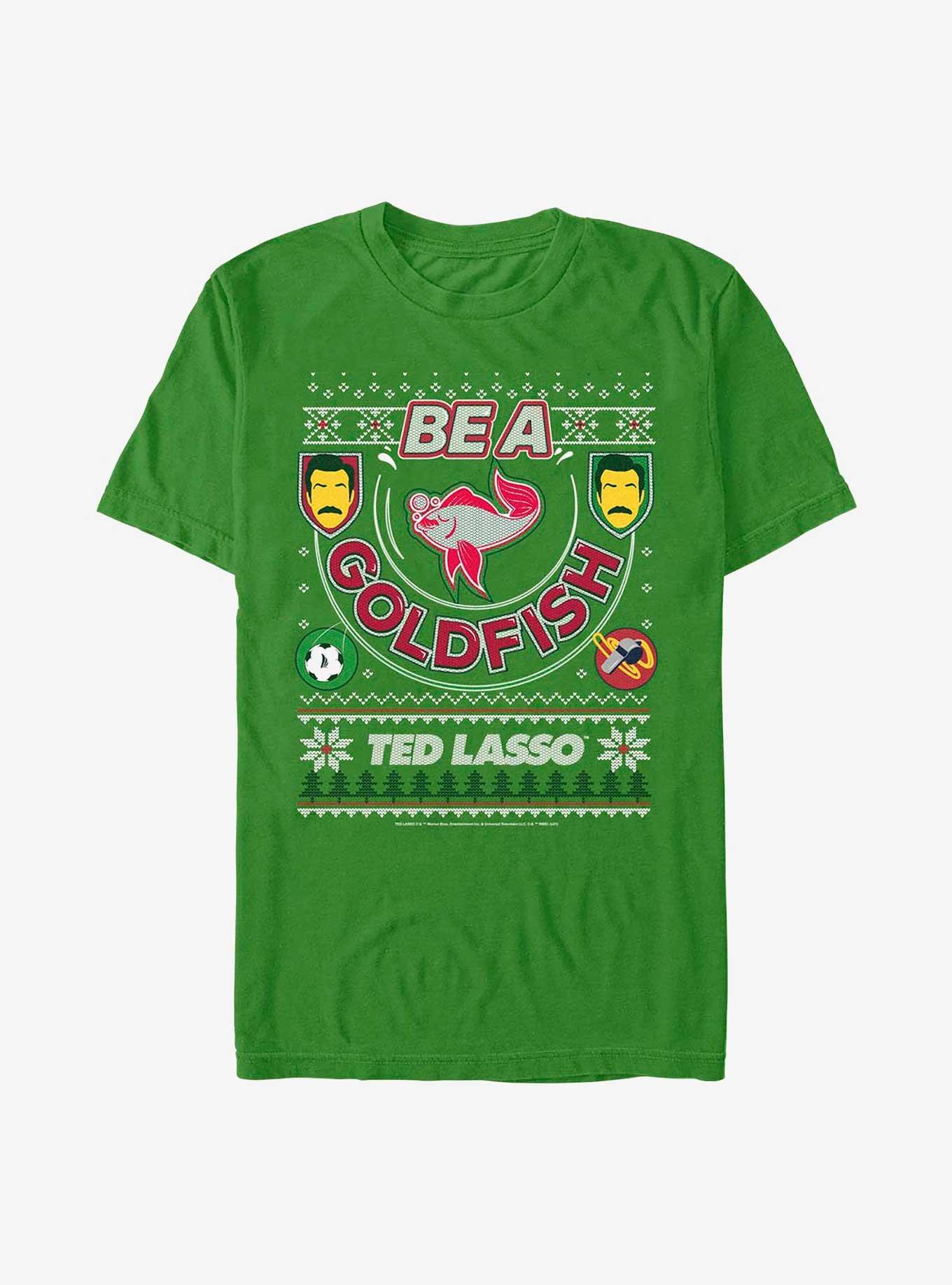 Ted Lasso Be A Goldfish Ugly Sweater T-Shirt, KELLY, hi-res