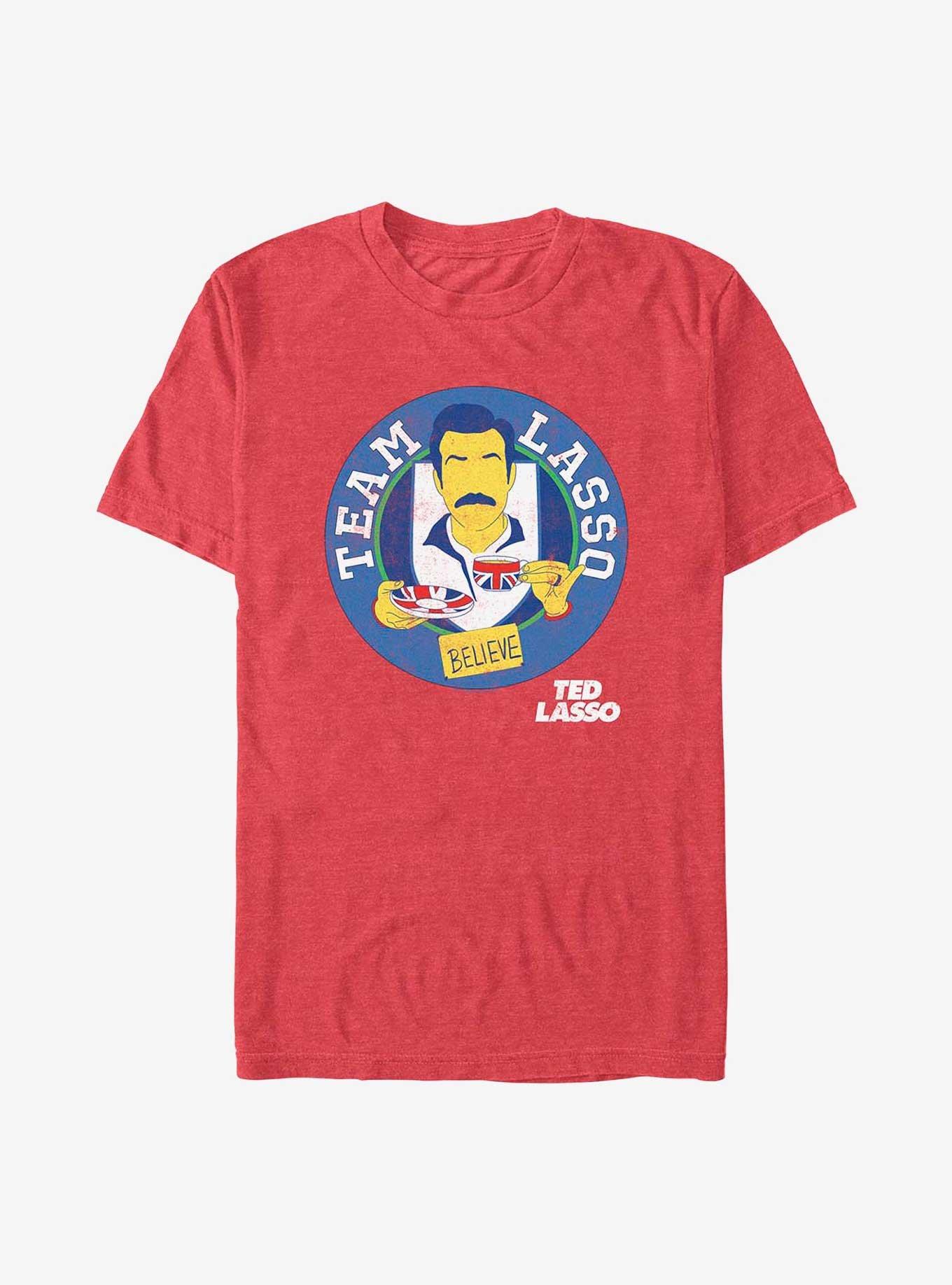 Ted Lasso Believe Tea T-Shirt, RED HTR, hi-res