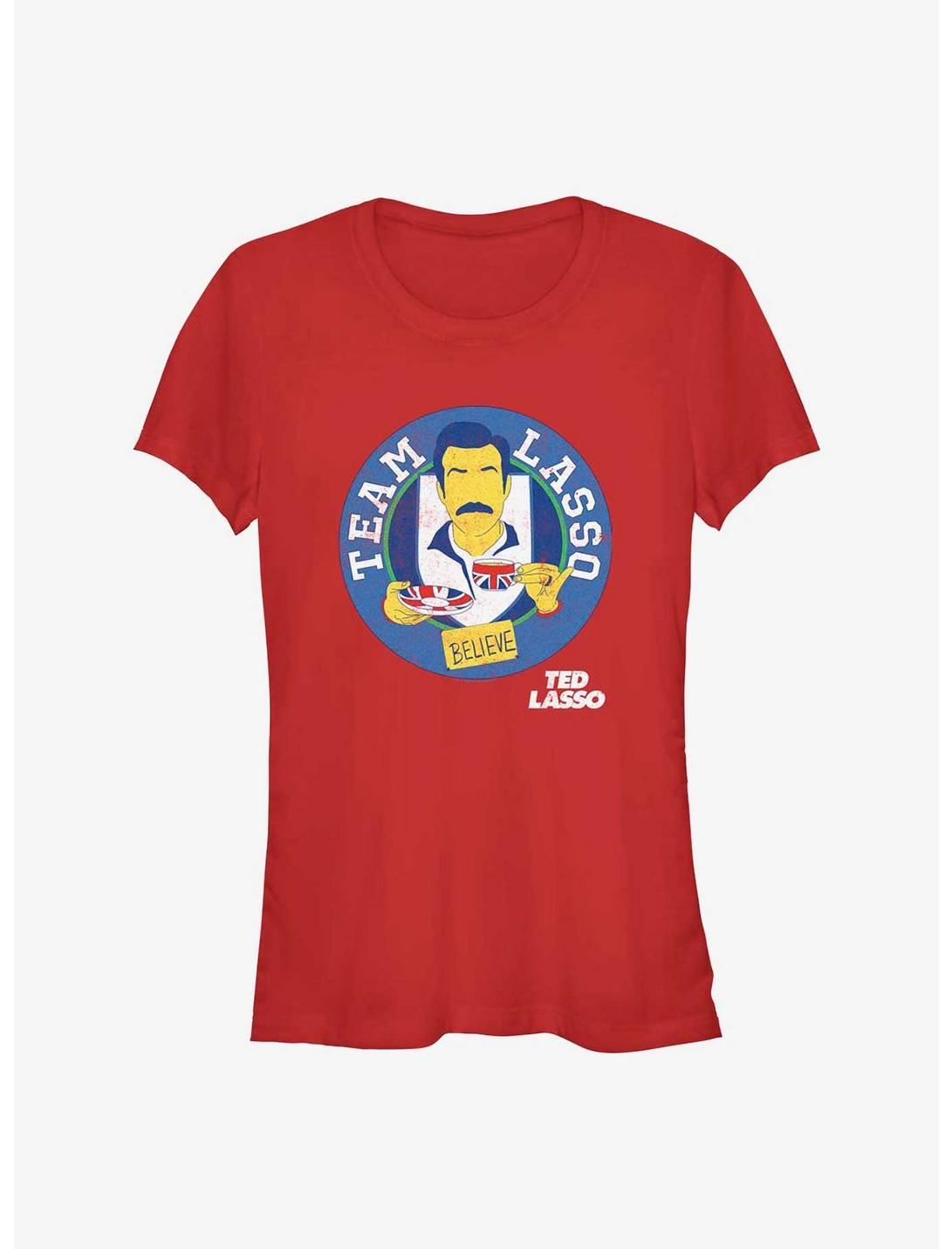 Ted Lasso Believe Tea Girls T-Shirt, RED, hi-res