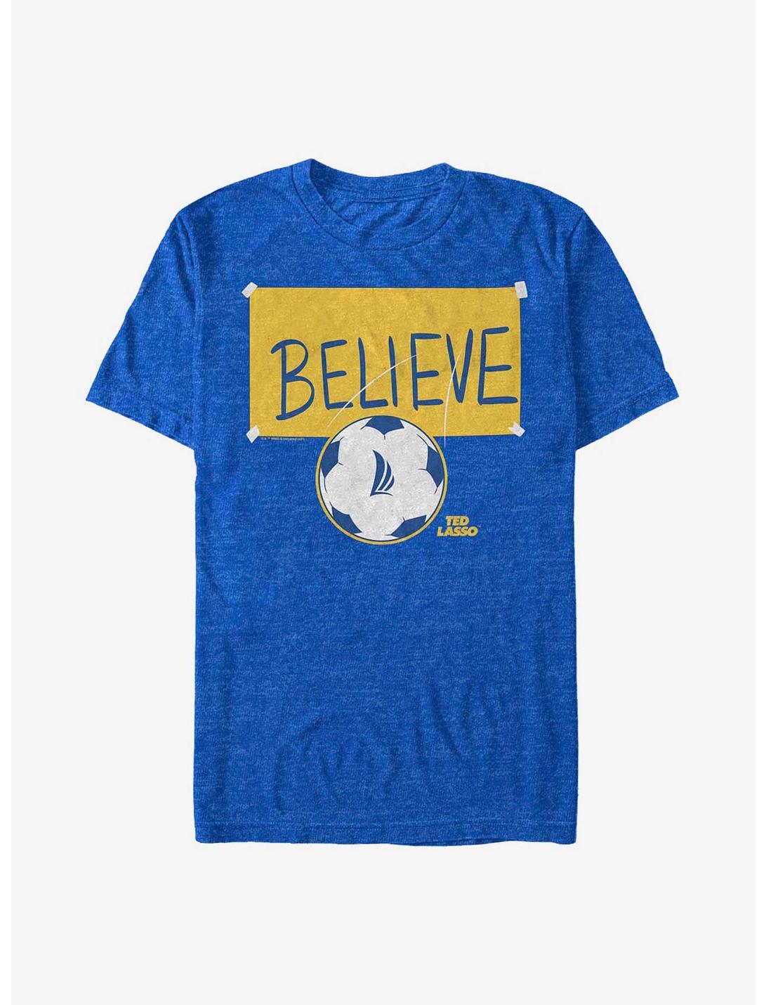 Ted Lasso Believe Sign Soccer Ball T-Shirt, ROY HTR, hi-res