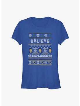 Ted Lasso Believe Ugly Sweater Girls T-Shirt, , hi-res