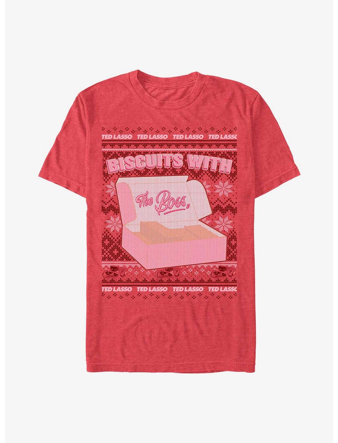 Ted Lasso Biscuits Ugly Sweater T-Shirt, RED HTR, hi-res