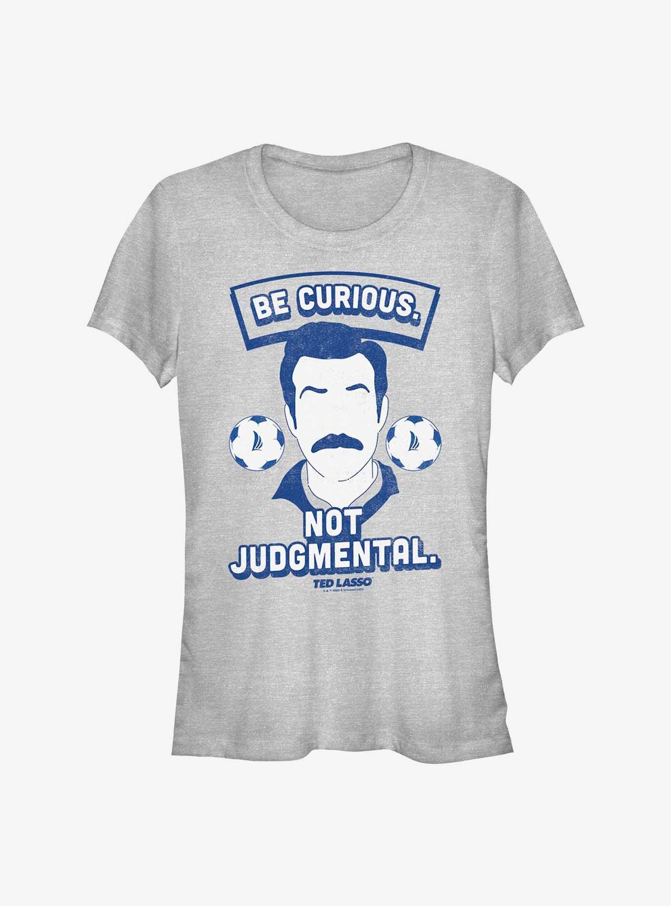 Ted Lasso Curious Not Judgmental Girls T-Shirt, ATH HTR, hi-res