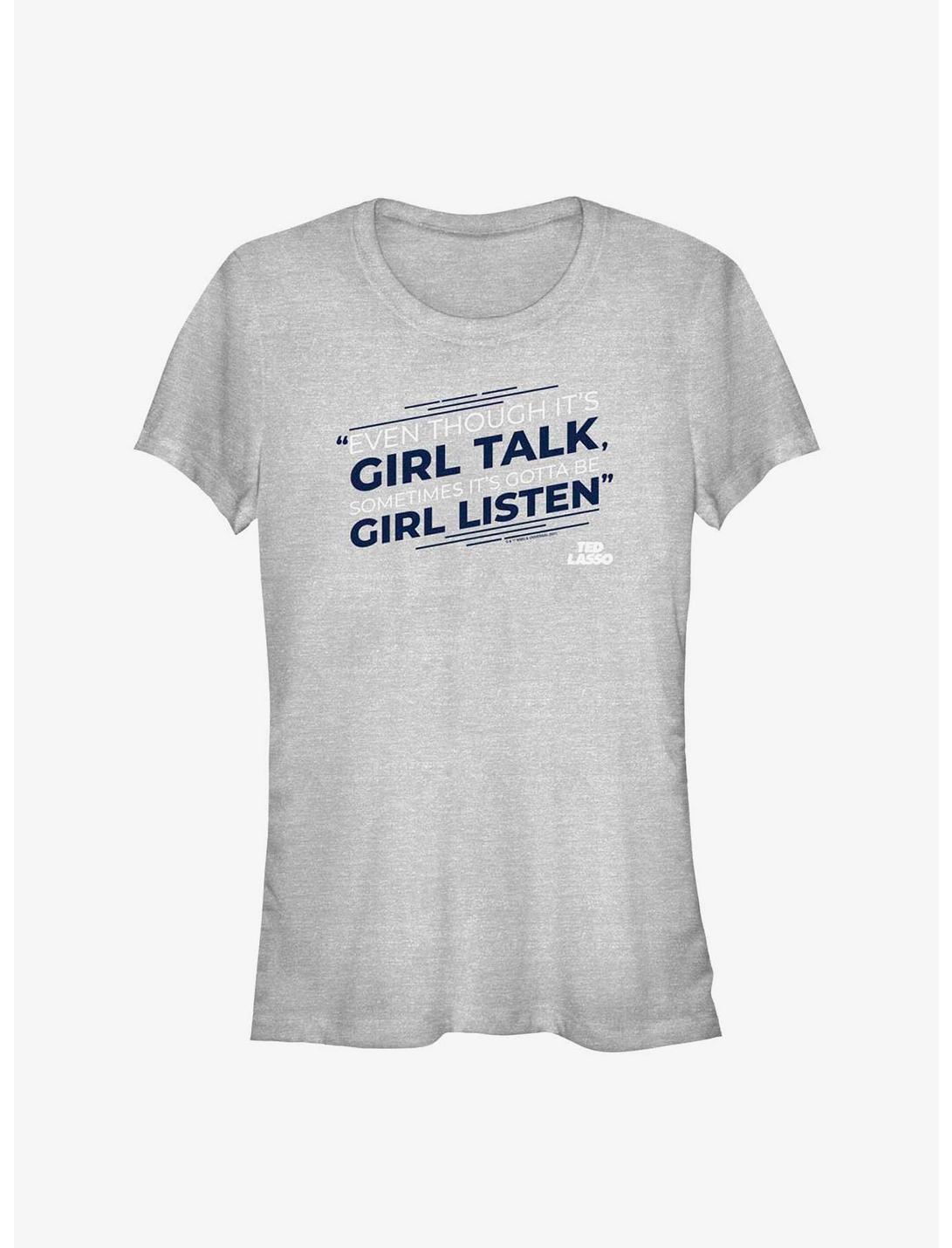 Ted Lasso Girl Talk Girl Listen Girls T-Shirt, ATH HTR, hi-res