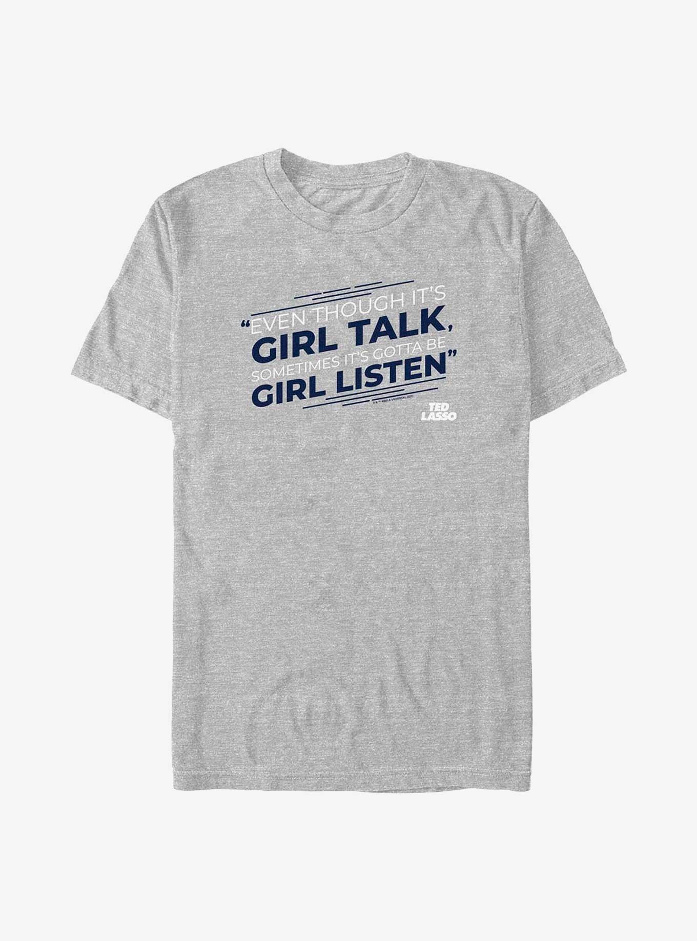 Ted Lasso Girl Talk Girl Listen T-Shirt, ATH HTR, hi-res