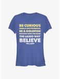 Ted Lasso Quote Stack Girls T-Shirt, ROYAL, hi-res