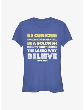 Ted Lasso Quote Stack Girls T-Shirt, ROYAL, hi-res