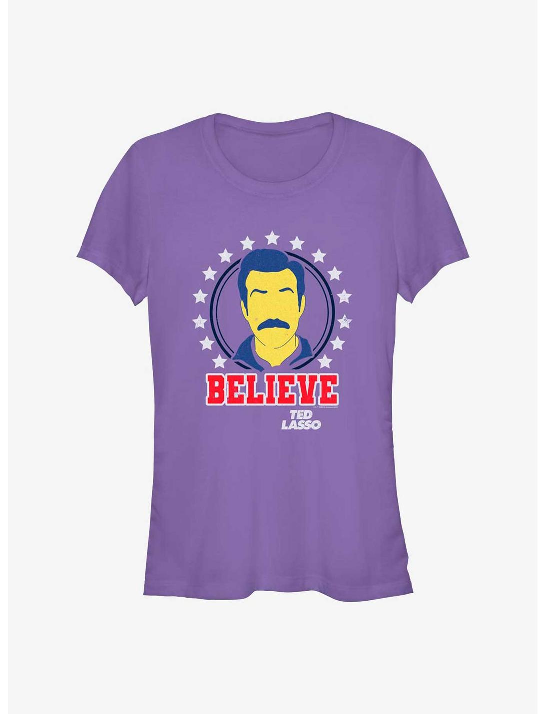Ted Lasso Believe Stars Girls T-Shirt, PURPLE, hi-res