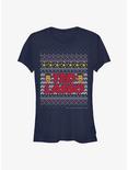 Ted Lasso Ugly Sweater Girls T-Shirt, NAVY, hi-res