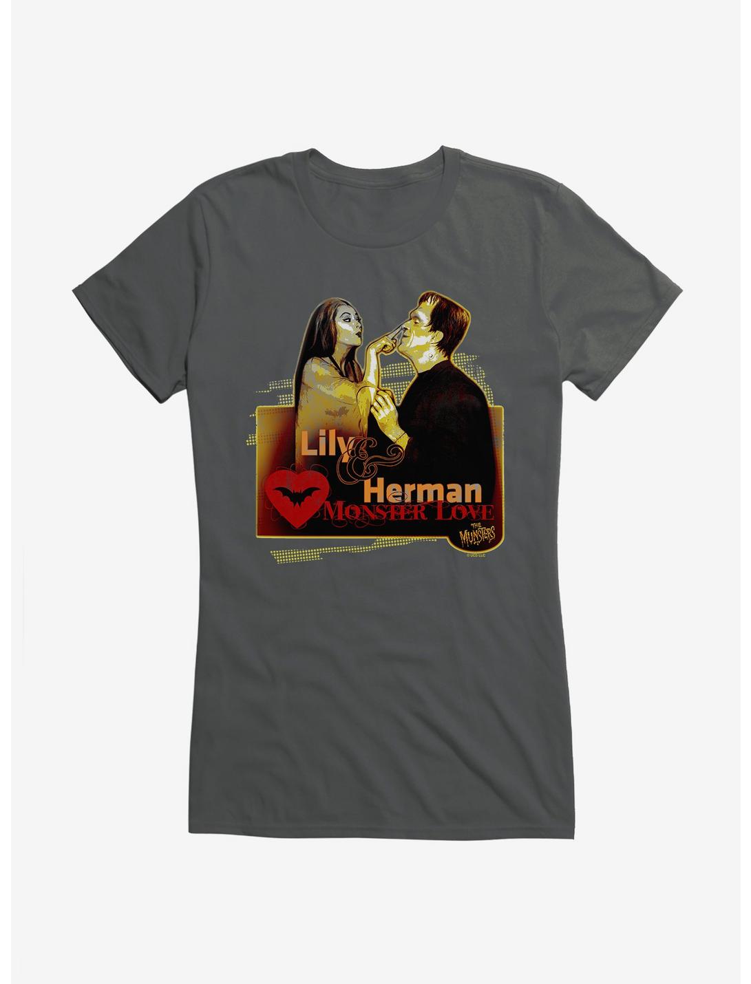 The Munsters Lily & Herman Monster Love Girls T-Shirt, , hi-res