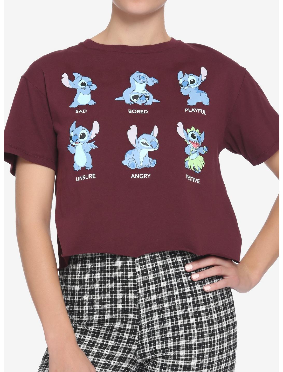 Disney Lilo & Stitch Moods Girls Crop T-Shirt, MULTI, hi-res