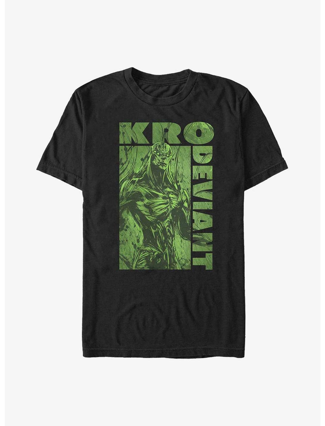 Plus Size Marvel The Eternals Green Kro Deviant T-Shirt, BLACK, hi-res