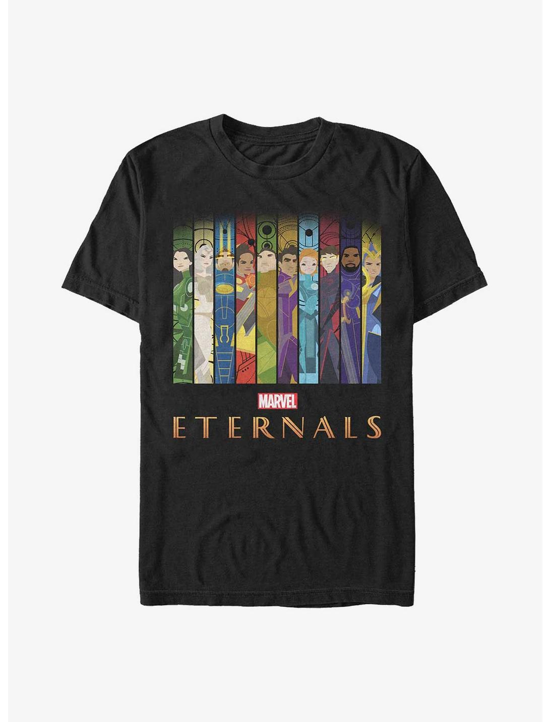 Marvel The Eternals Vertical Box Ups T-Shirt, BLACK, hi-res