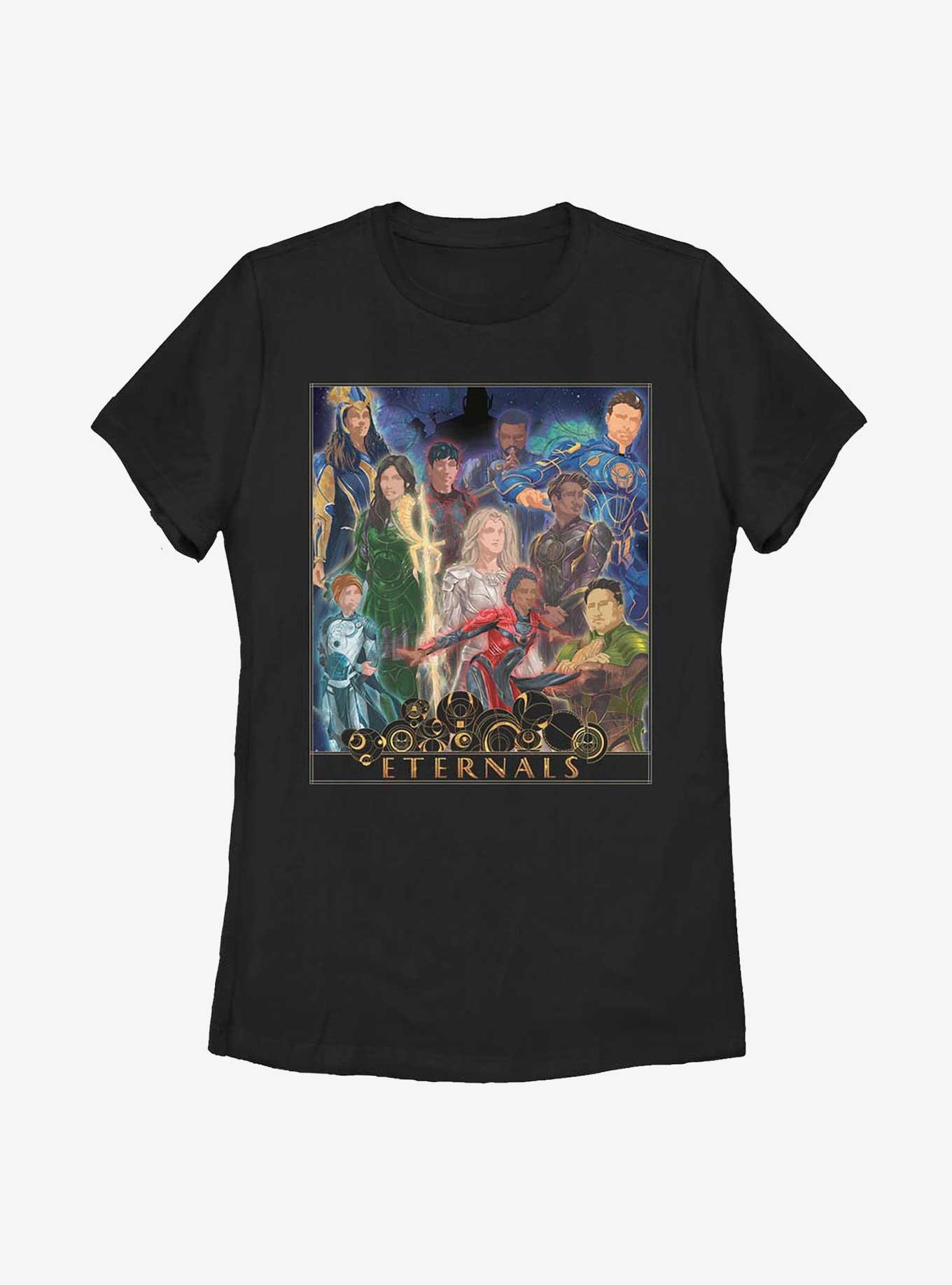 Marvel The Eternals Gold Frame Poster Womens T-Shirt, , hi-res