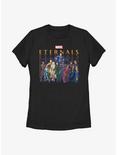 Marvel The Eternals Repeating Group Womens T-Shirt, BLACK, hi-res