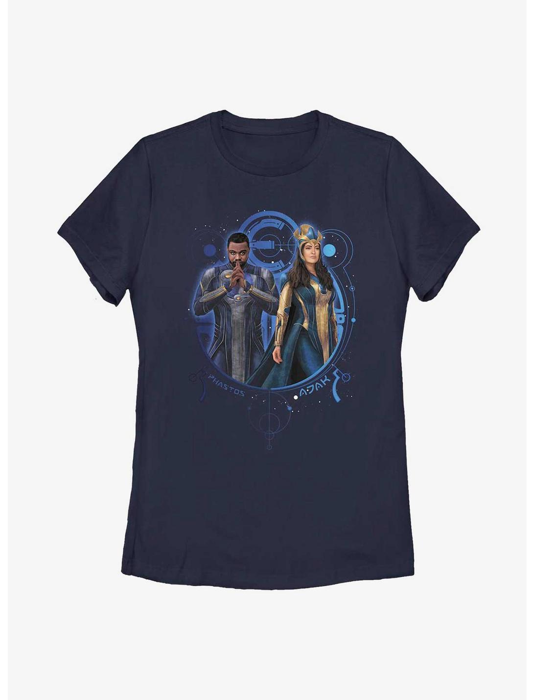 Marvel The Eternals Phastos & Ajak Duo Womens T-Shirt, NAVY, hi-res
