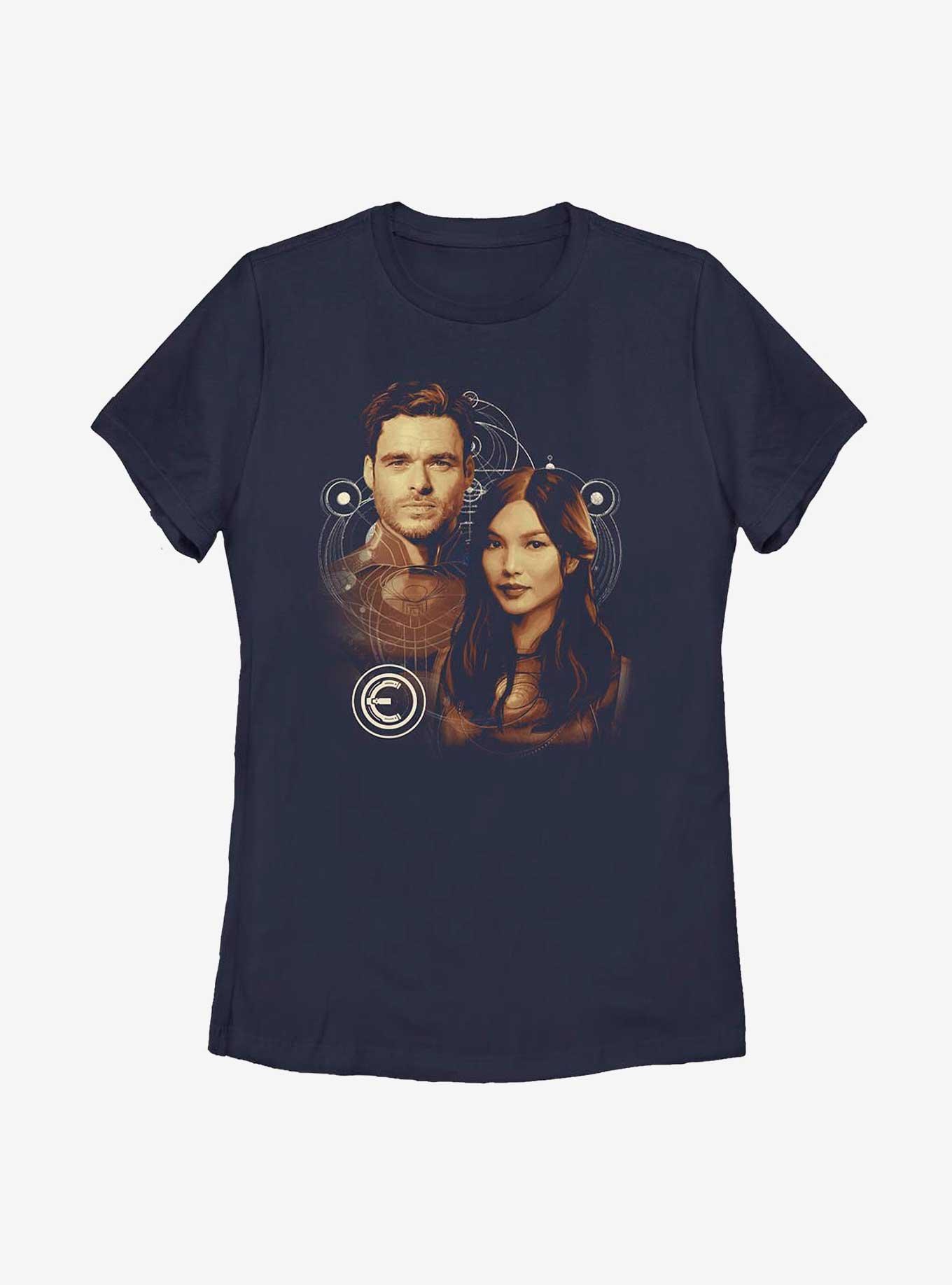 Marvel The Eternals Sersi & Ikaris Womens T-Shirt, NAVY, hi-res
