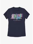 Marvel The Eternals Silhouette Head Lineup Womens T-Shirt, NAVY, hi-res