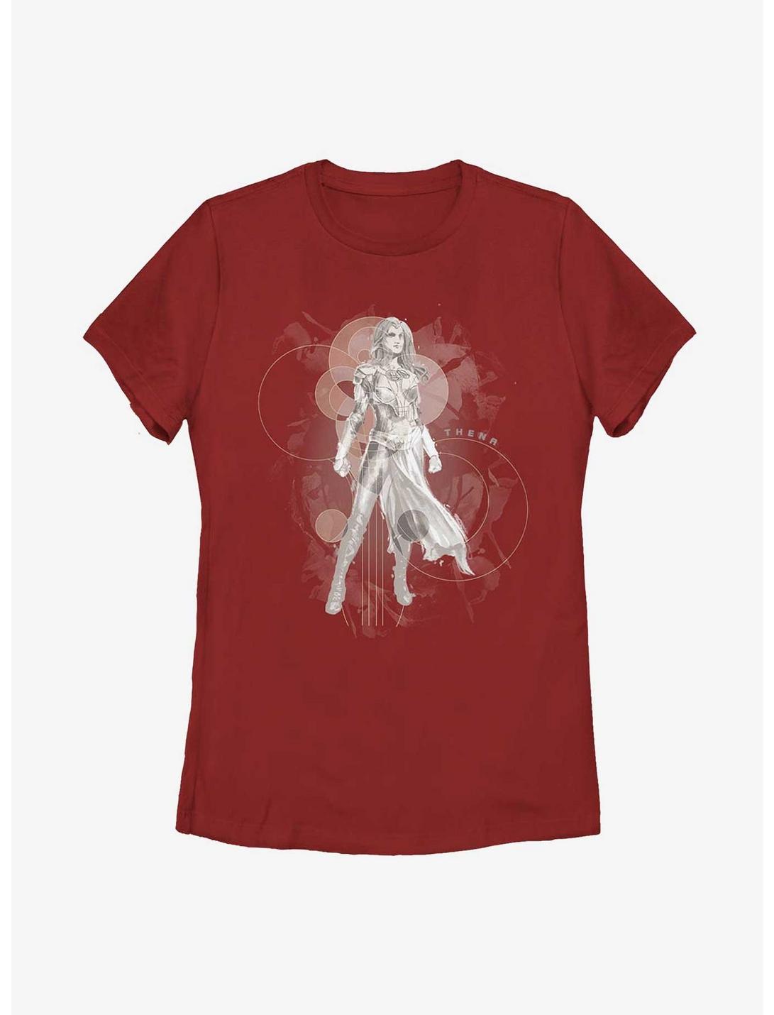 Marvel The Eternals Thena Hero Key Art Womens T-Shirt, RED, hi-res