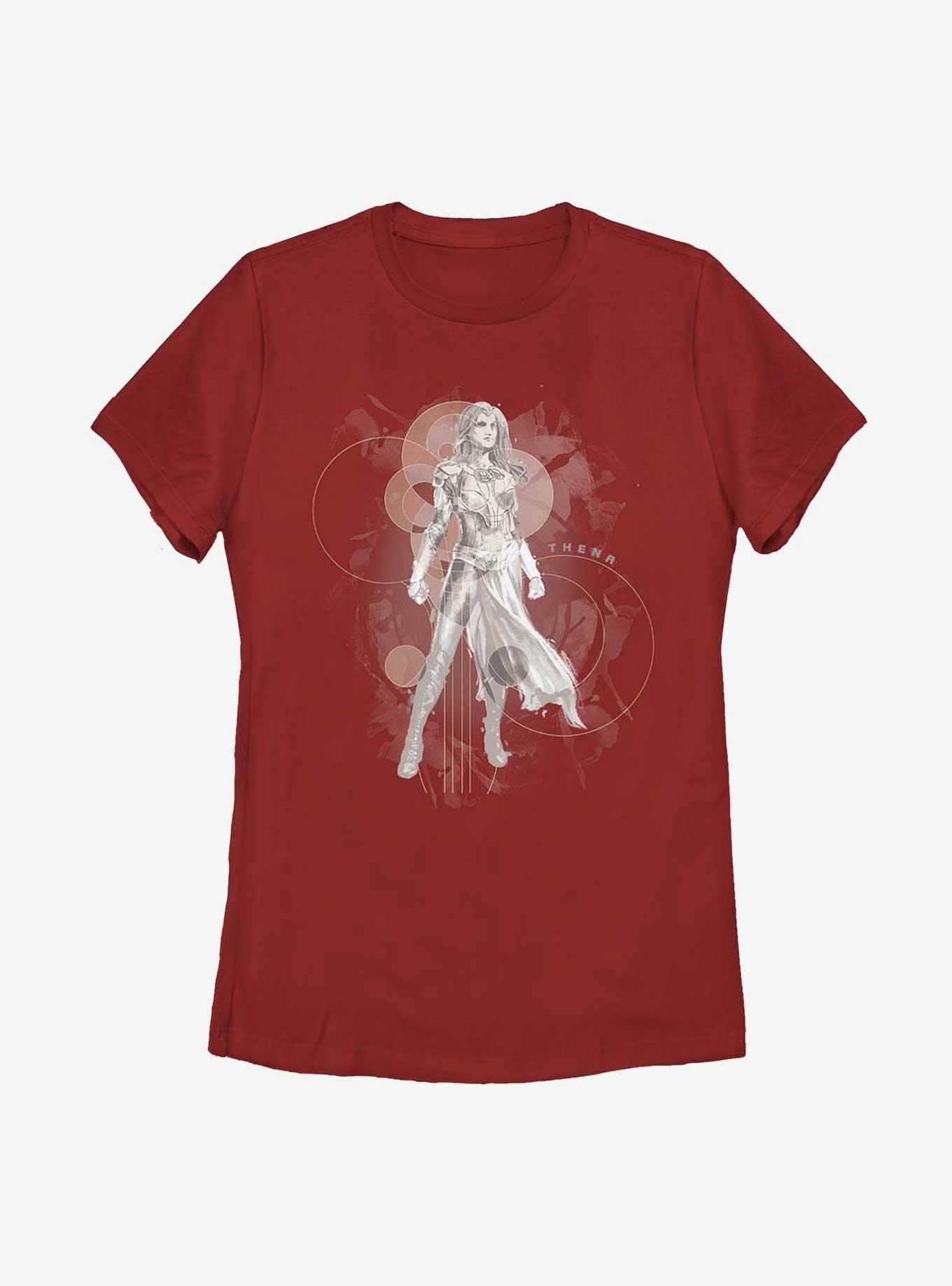 Marvel The Eternals Thena Hero Key Art Womens T-Shirt, RED, hi-res