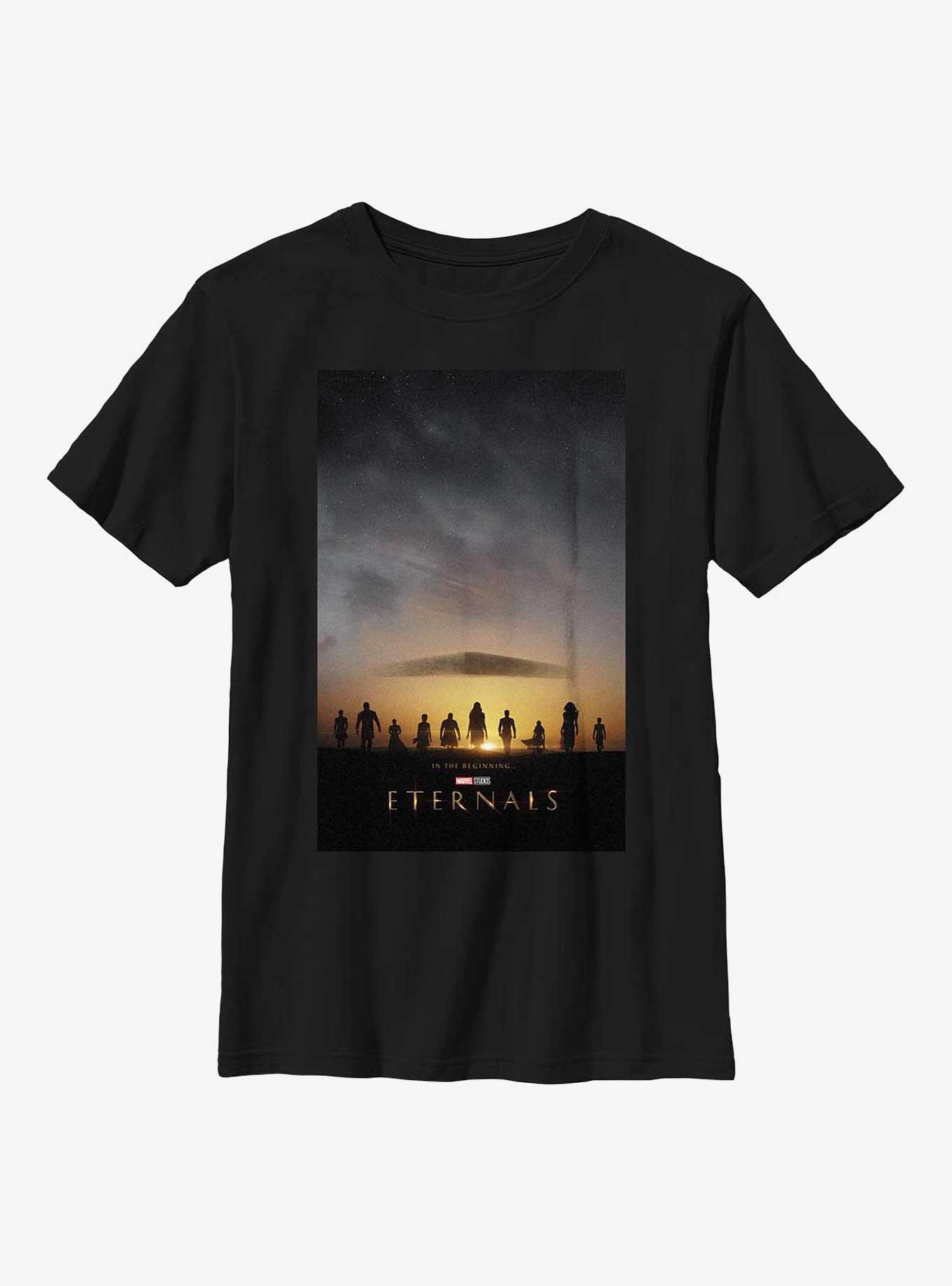 Marvel The Eternals Horizon Poster Youth T-Shirt, BLACK, hi-res