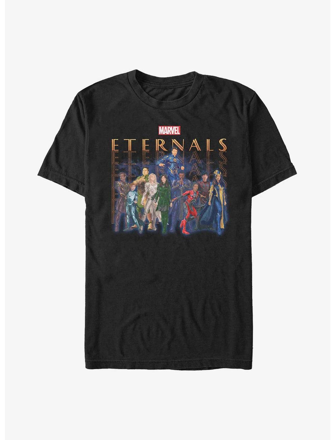 Marvel Eternals Repeating Group T-Shirt, BLACK, hi-res