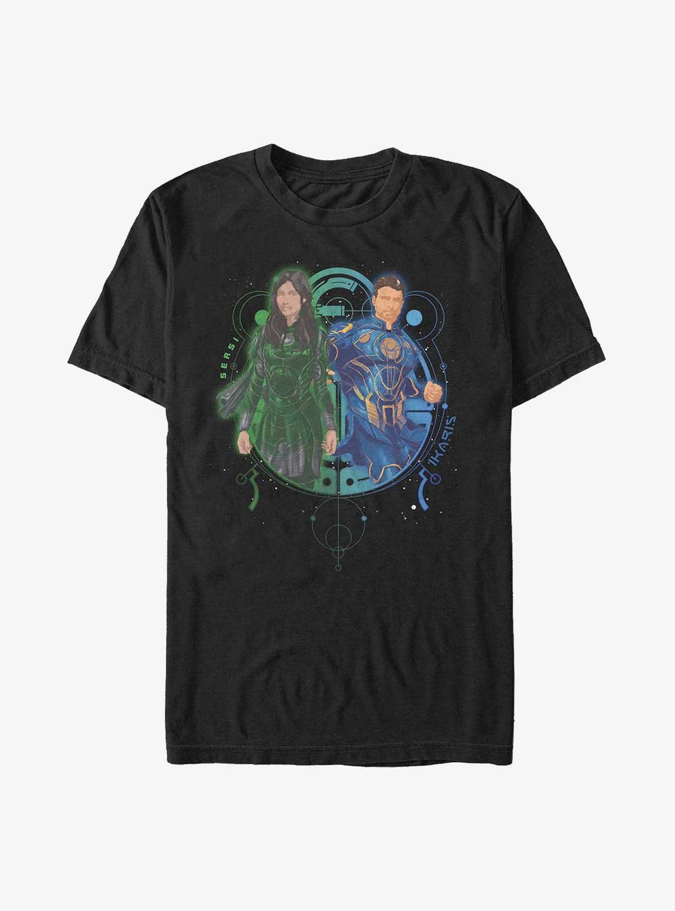 Marvel Eternals Sersi & Ikaris Duo T-Shirt, BLACK, hi-res
