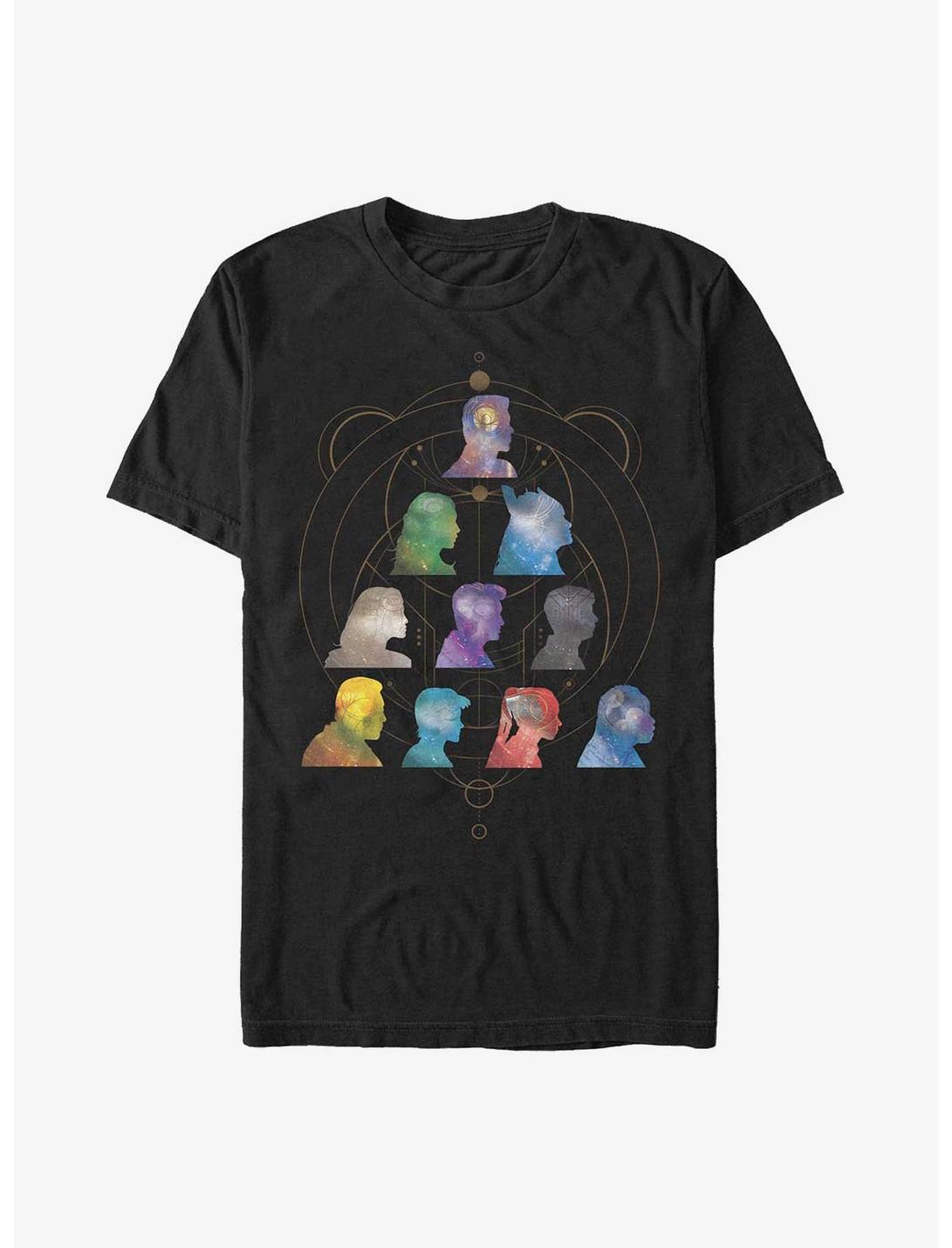 Marvel Eternals Silhouette Pyramid Heads T-Shirt, BLACK, hi-res