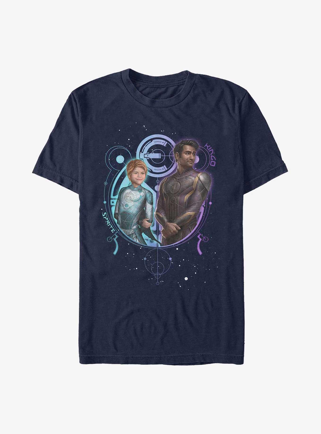 Marvel Eternals Sprite & Kingo Duo T-Shirt, NAVY, hi-res