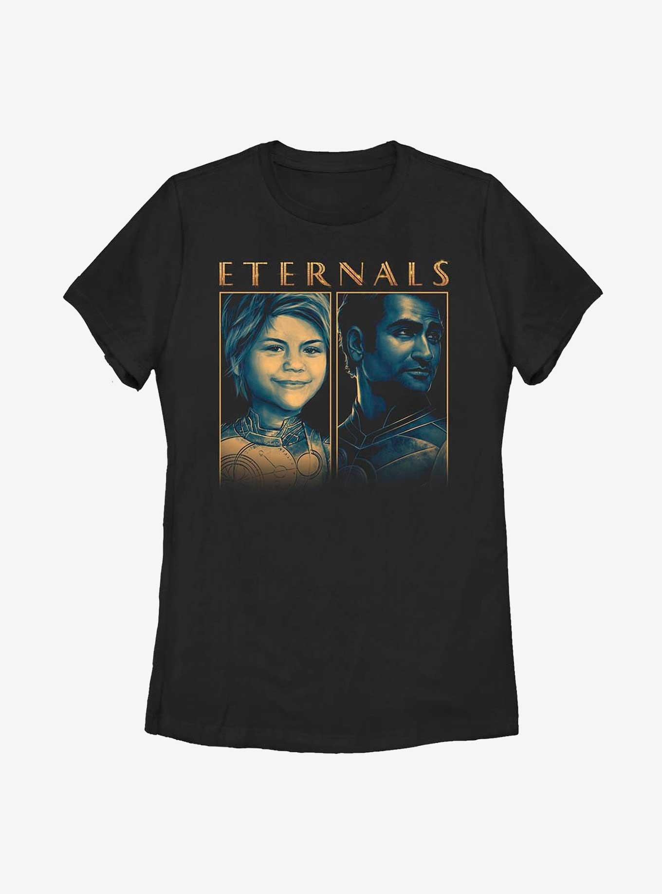 Marvel Eternals Kingo & Sprite Womens T-Shirt, BLACK, hi-res