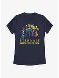 Marvel Eternals Cartoon Group Shot Womens T-Shirt, NAVY, hi-res